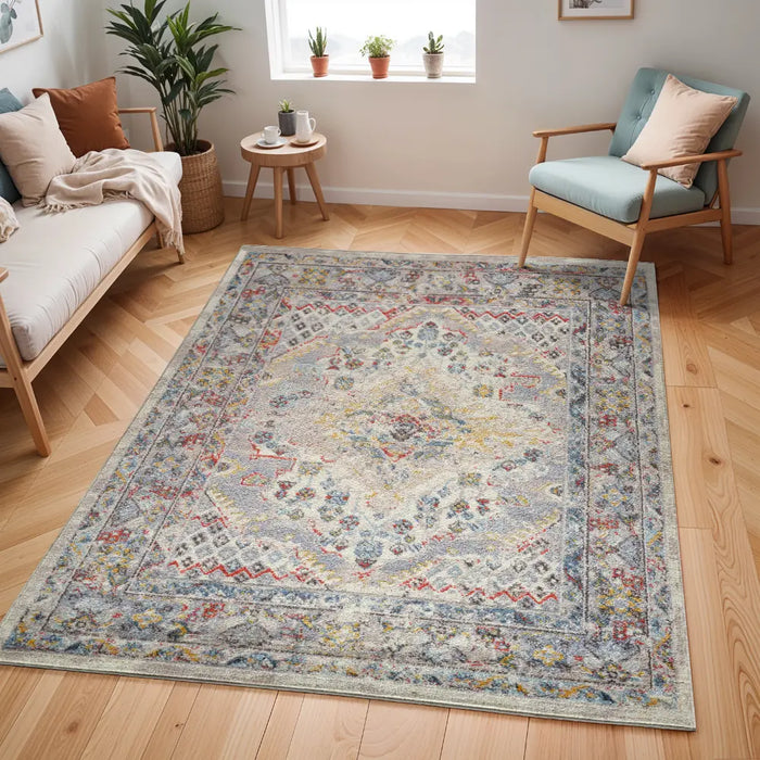 JADE Vintage Traditional Oriental Boho Taupe Rug