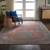 Nourison ankara global anr01 multi Multicoloured, Red Living Room Moroccan Rug.