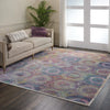 Nourison ankara global anr05 multi Multicoloured Living Room Moroccan Rug.
