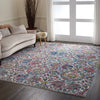 Nourison ankara global anr06 ivory blue Blue, Ivory Living Room Moroccan Rug.