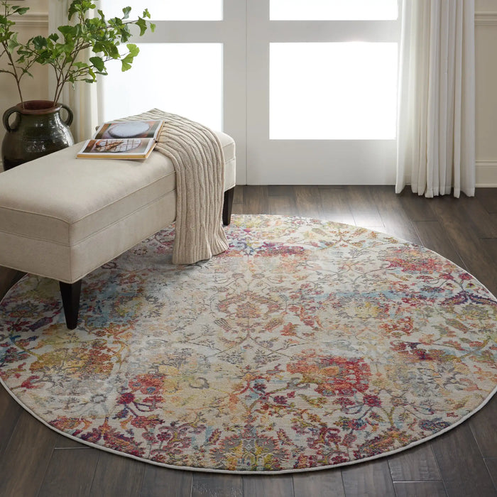 Nourison ankara global anr06 ivory orange Ivory, Orange Living Room Moroccan Rug.