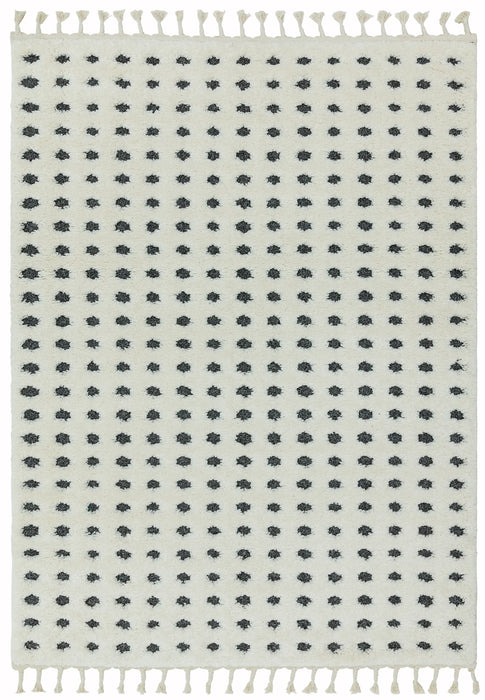 Asiatic ariana ar05 dotty grey Grey, Ivory Living Room Rug.