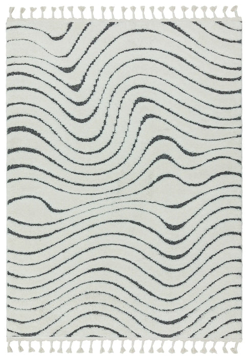 Asiatic ariana ar10 ripple Grey, Ivory Living Room Rug.