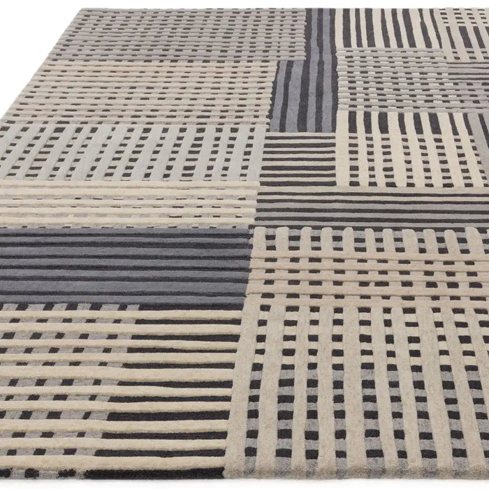 Asiatic aspect grey multi Grey Living Room Geometric Rug.