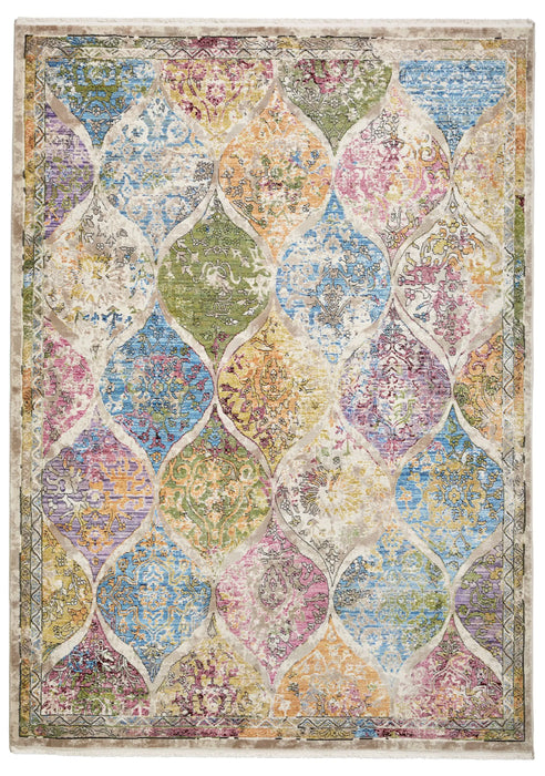 Think Rugs athena think 24021 multi Multicoloured Living Room Moroccan Rug.