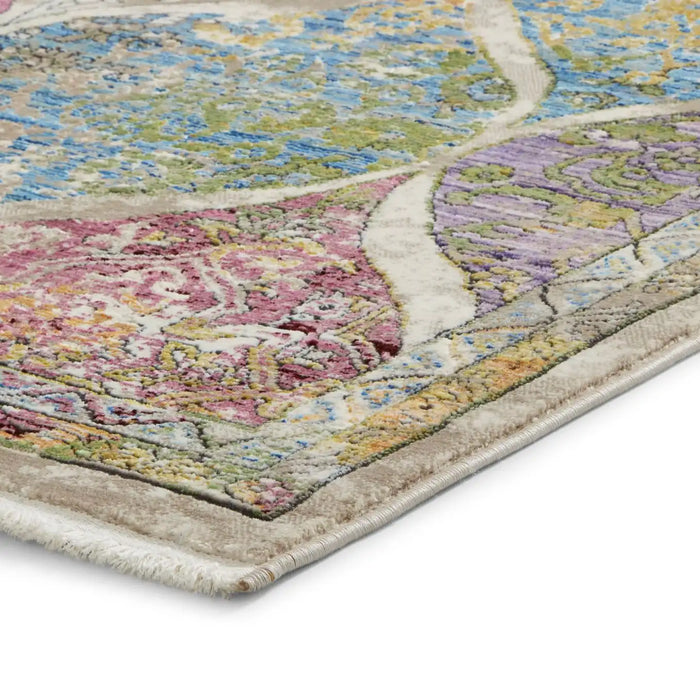 Think Rugs athena think 24021 multi Multicoloured Living Room Moroccan Rug.