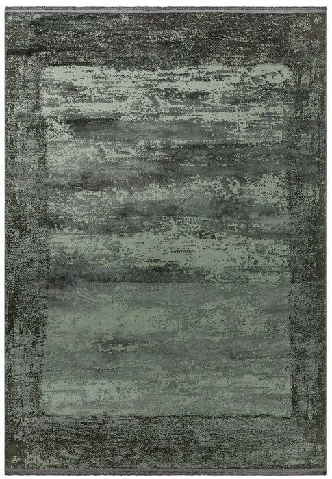 Asiatic athera at03 anthracite border Grey, Black Living Room Rug.