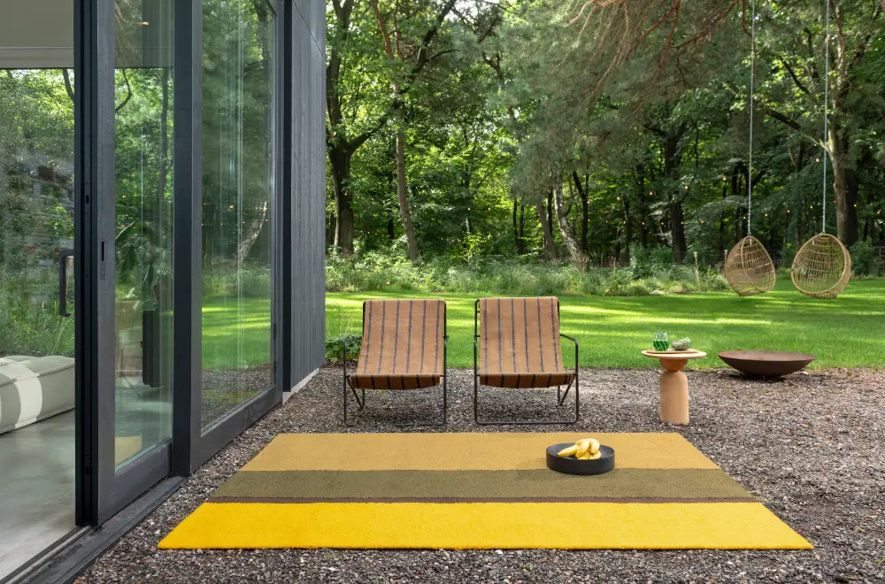 Habitat Festival Stripe Yellow outdoor 496516 Rug