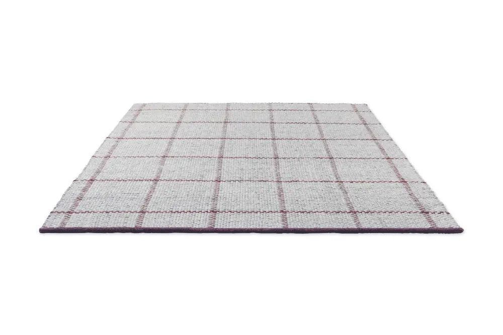 Craft Matter Check Ash/Stone Red 049100 Rug