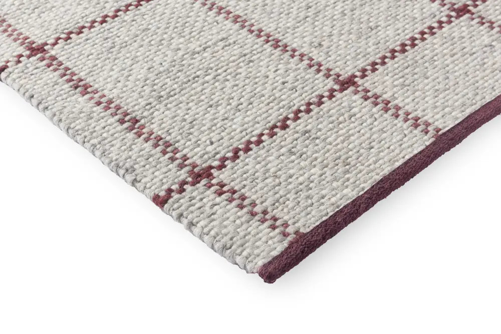 Craft Matter Check Ash/Stone Red 049100 Rug