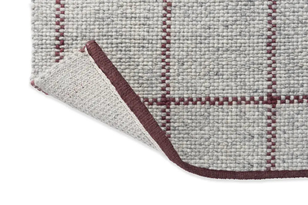 Craft Matter Check Ash/Stone Red 049100 Rug