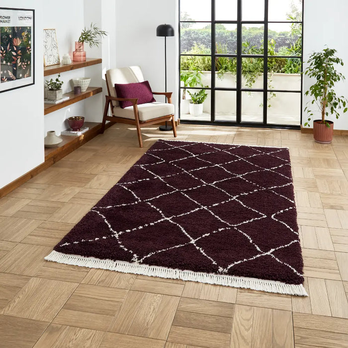 Boho 5413 Purple Berber Rug
