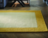 Origins borders ochre Yellow Living Room Wool Rug.