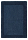 Origins borders navy Blue, Navy Living Room Wool Rug.