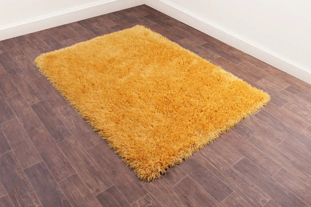URCO boston boston ochre Yellow Living Room Shaggy Rug.