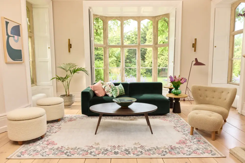 Hug Rug Eco-Washable Botanical Border
