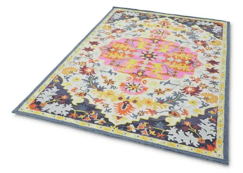 Asiatic bronte mulit Multicoloured Living Room Wool Rug.