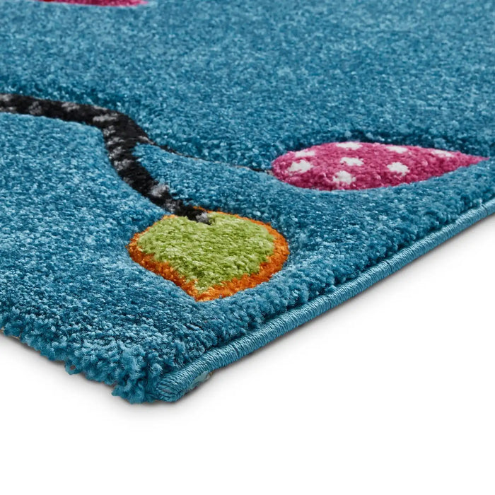 Think Rugs brooklyn kids brooklyn kids 793 blue Blue, Multicoloured Bedroom   Rug.