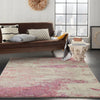 Nourison celestial ces02 ivory pink Ivory, Pink Living Room  Rug.