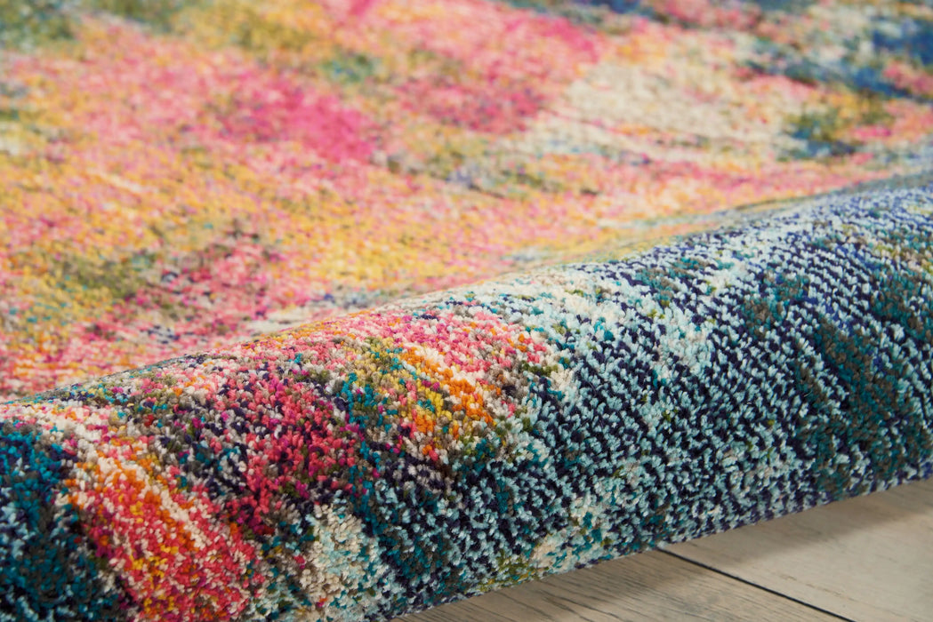 Nourison celestial ces09 blue yellow Blue, Multicoloured Living Room  Rug.