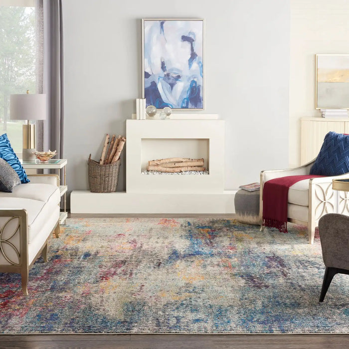 Nourison celestial ces16 multi Multicoloured Living Room Rug.