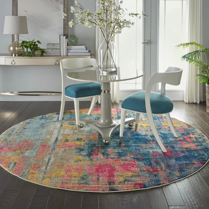 Celestial CES09 Blue Yellow Rug