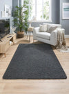 My Mats buddy charcoal Grey Living Room Shaggy Rug.
