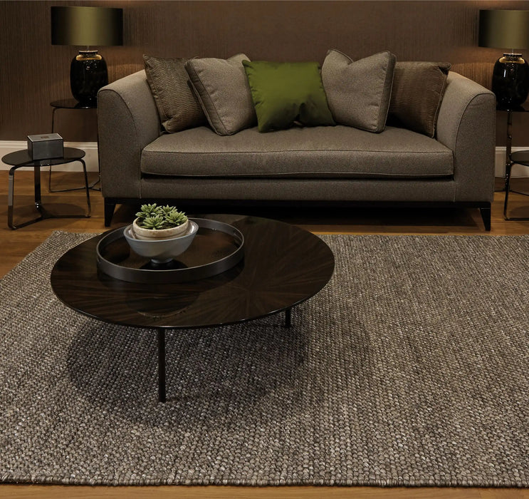 Asiatic chrome taupe Brown Living Room Rug.