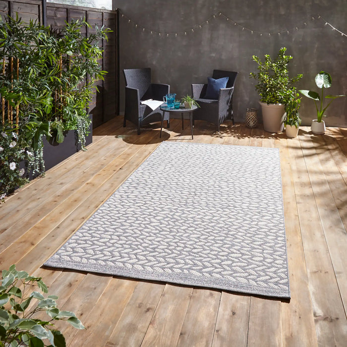 Think Rugs coast a055 grey cream Grey, Cream Living Room Rug.