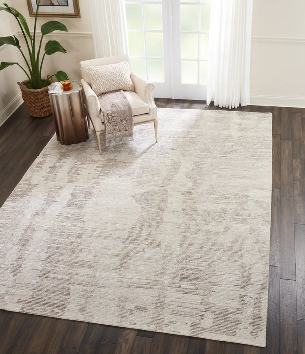 Nourison ellora ell01 ivory grey Grey, Ivory Living Room Geometric Rug.