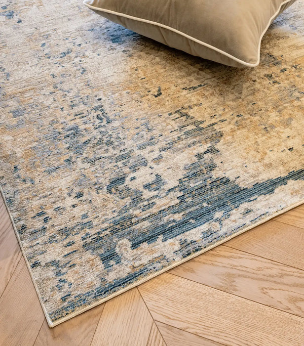 Concept Looms essence essc04 gold teal Blue, Yellow, Teal Living Room  Rug.