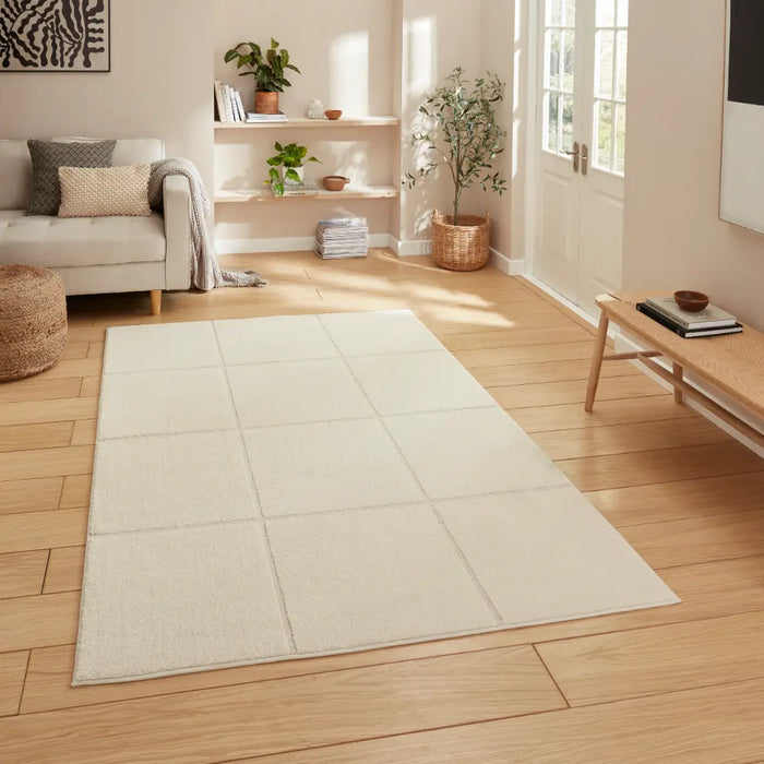 Elio 70100 Cream Modern Geometric Rug