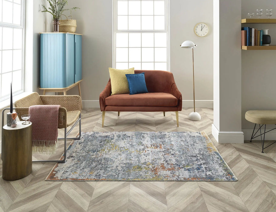 Mastercraft ella 6830a grey Grey Living Room Floral Rug.