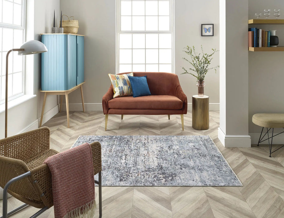 Mastercraft ella 6943a grey Grey Living Room Floral Rug.