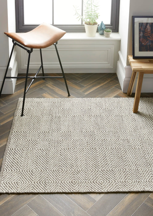 Origins estelle natural Brown, Beige Living Room Geometric Rug.