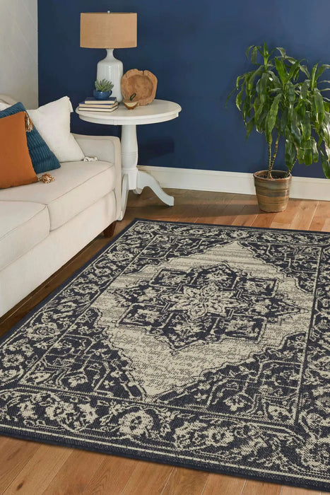 FLATWEAVE GEL Medallion Navy