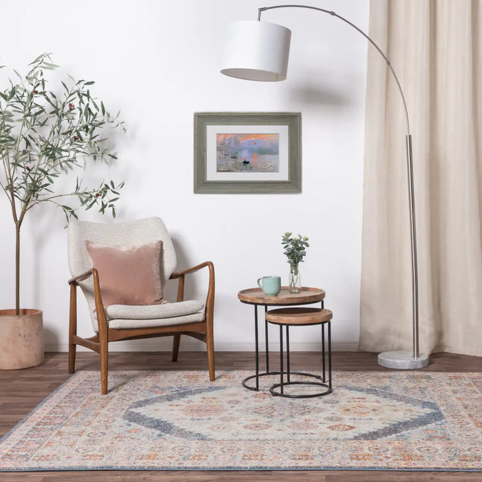 Asiatic flores fiza fr06 Multicoloured Living Room Floral Rug.