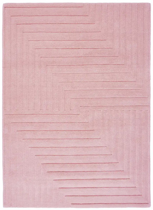Asiatic form pink Pink Wool Rug.