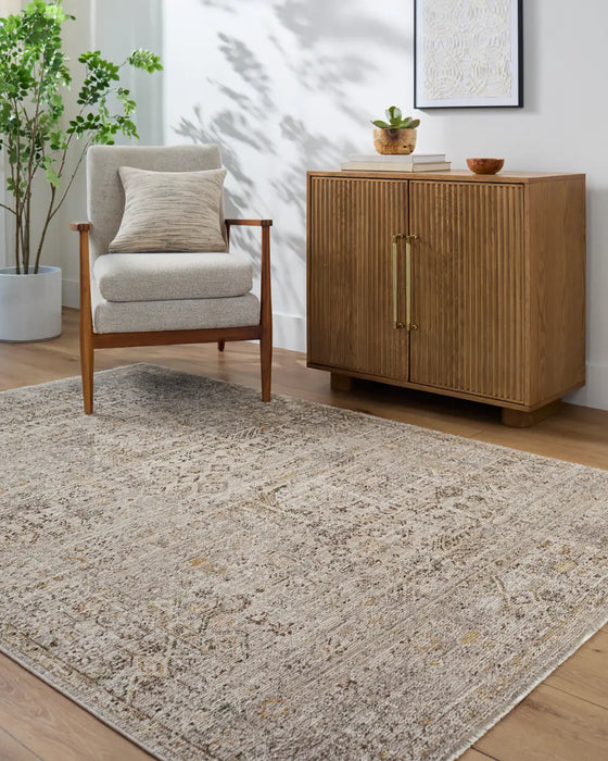 GABRY Galey Alix x Livabliss Vintage Traditional Oriental Boho Brown/Taupe Rug