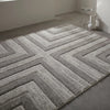 Oriental Weavers gio 8022 w Grey Living Room Geometric Rug.