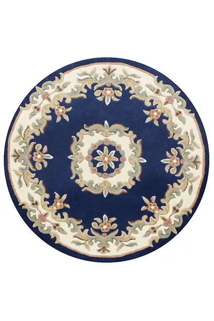 Oriental Weavers royal indian blue Blue Living Room Wool Rug.