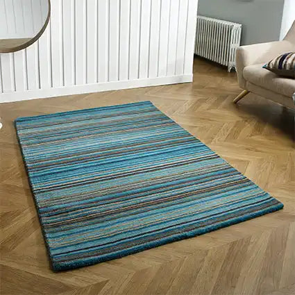 Oriental Weavers carter teal Blue, Teal Living Room Wool Rug.
