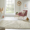Nourison graceful gru01 ivory Ivory Living Room Wool Rug.
