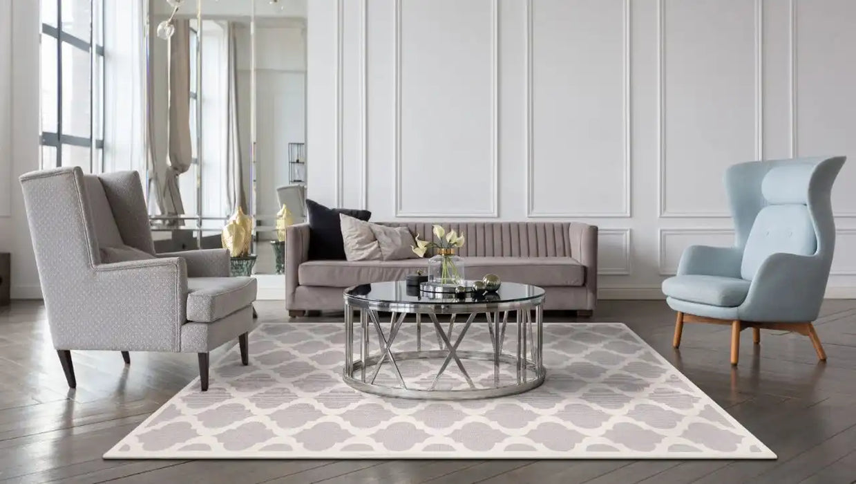 Agnella galaxy wool phactra grey Grey Living Room Natural Fibre Rug.
