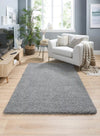 My Mats buddy ghost grey Grey Living Room Shaggy Rug.