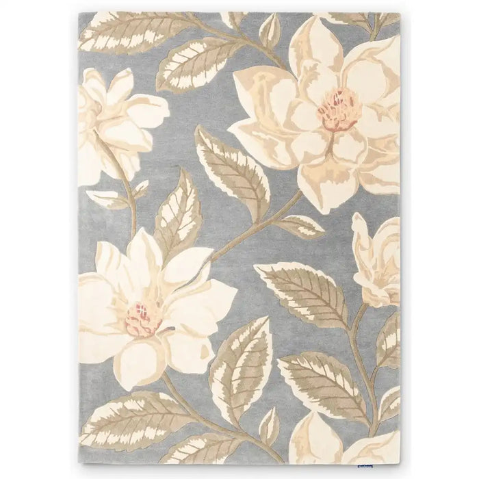 Sanderson sanderson grandiflora grey 145604 Grey Living Room Wool Rug.