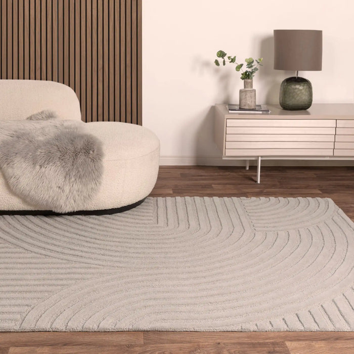 Asiatic hague silver Grey Living Room Wool Rug.