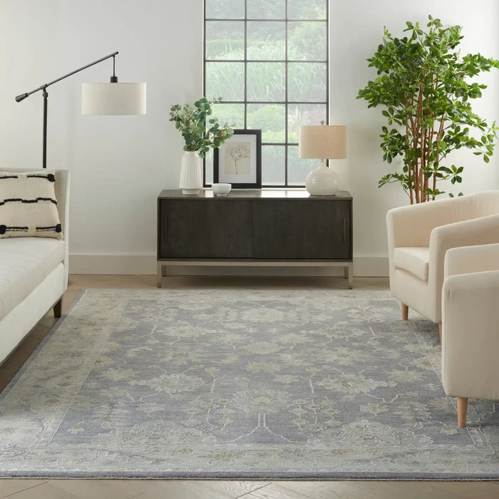 Nourison infinite ift03 charcoal Purple, Ivory, Multicoloured Living Room Moroccan Rug.