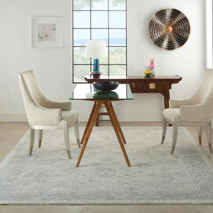 Nourison infinite ift03 light grey Grey Living Room Moroccan Rug.