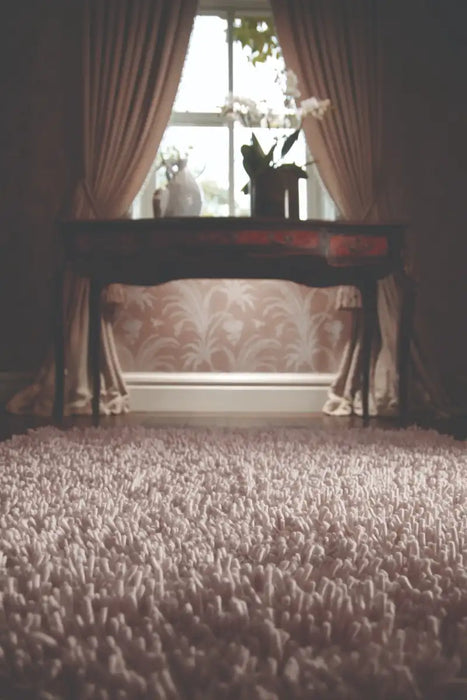Rug Guru imperial guru nude Pink Living Room Wool Rug.